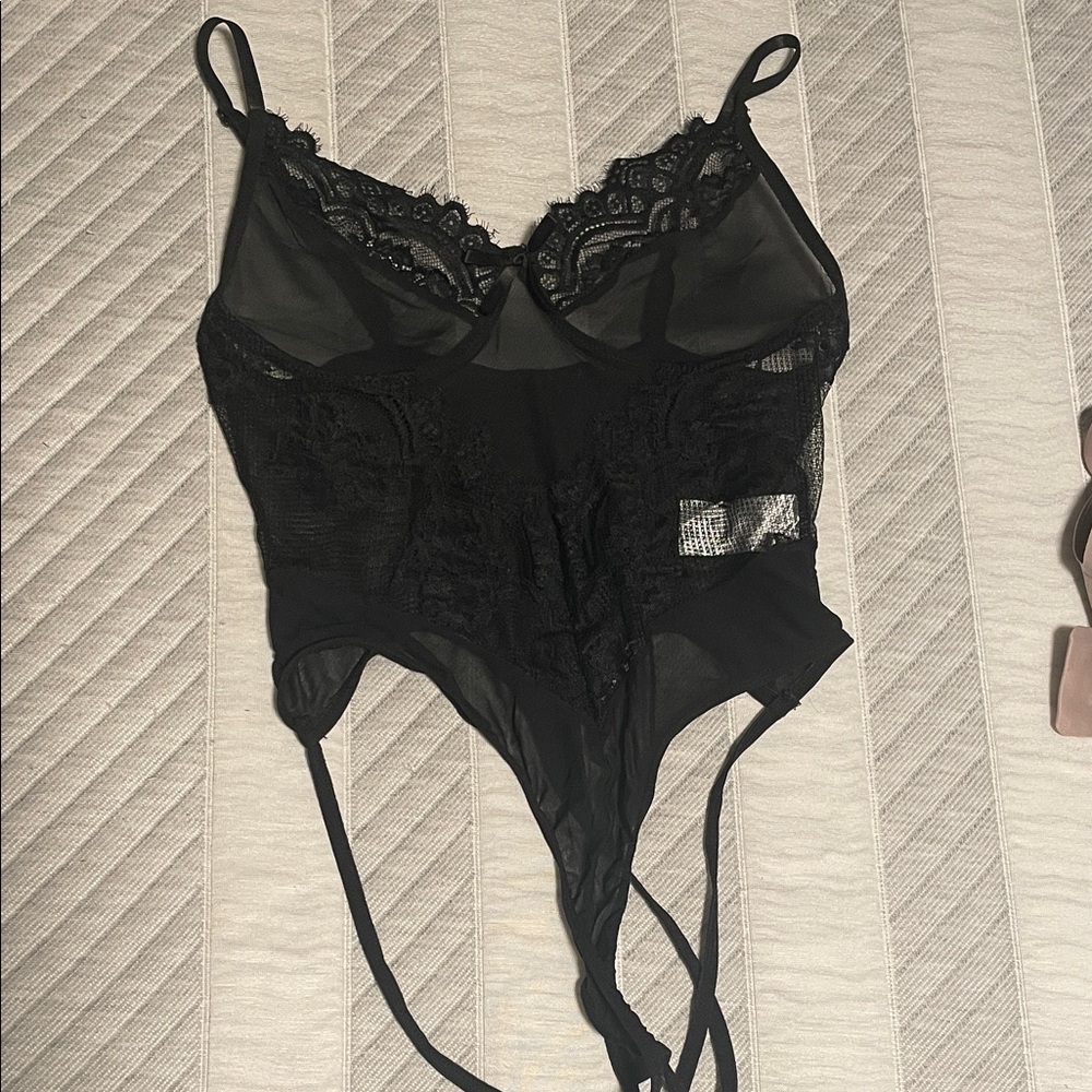 Elegant Black Lace Bodysuit